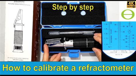 a refractometer should be calibrated with|calibrating refractometer with olive oil.